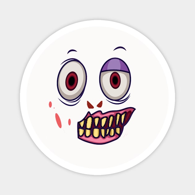 Funny Zombie face costume halloween mask Magnet by Superior T-Shirt